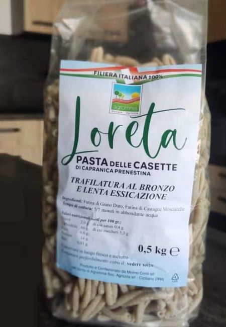 Pasta Loreta fatta con farina di Castagna Mosciarella